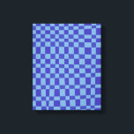 Abstraktes Gestaltungsmuster in Blau Leinwanddruck<br><div class="desc">Abstraktes Muster für überprüfte Formen in Blauer Leinwand</div>