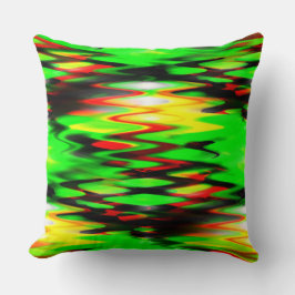 Abstraktes Geständchen in rot und grün Kissen