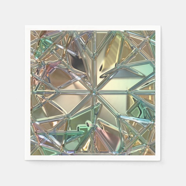 Abstraktes, gestanztes Glas Serviette (Vorderseite)