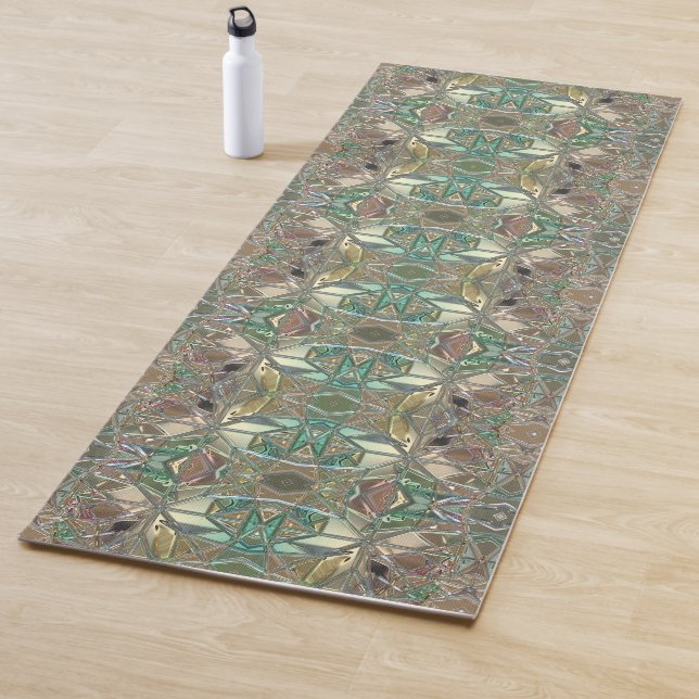 Abstraktes, gestanztes Glas Yogamatte (Beispiel)