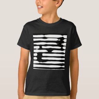 Abstraktes gestreiftes einfarbiges dogecoin T-Shirt