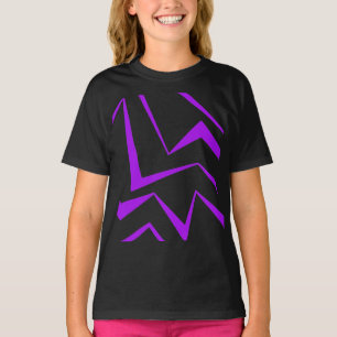 Abstraktes, gewagtes, lebhaftes geometrisches Zick T-Shirt