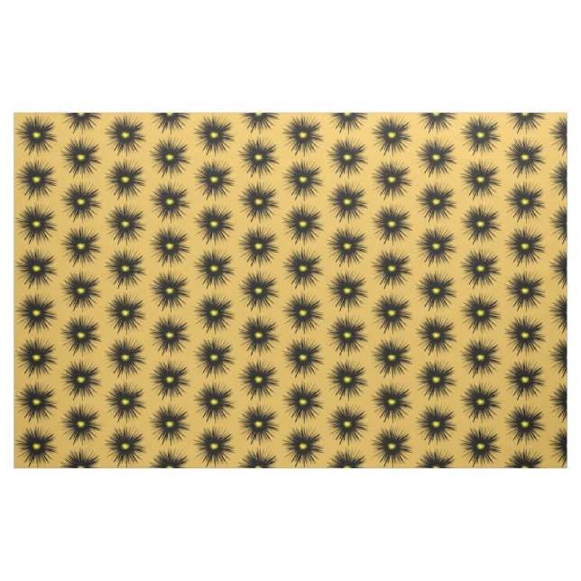 Abstraktes Gewebe aus schwarzer Blume Stoff (Yard (91,4 cm))