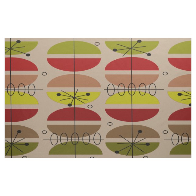 Abstraktes Gewebe Mitte- des Jahrhundertsmodernes Stoff (Yard (91,4 cm))