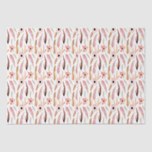 Abstraktes Girl Pink Blumenmuster Wasserfarbe Seidenpapier