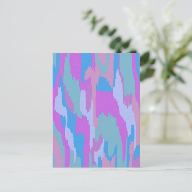 Abstraktes Gletscherparadies Postkarte (Stehend Vorderseite)