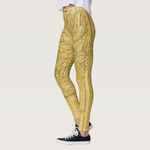 Abstraktes Gold Beige Leggings