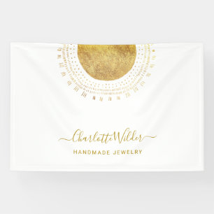 Abstraktes Gold Circle Handmade Schmuckgeschäft Banner