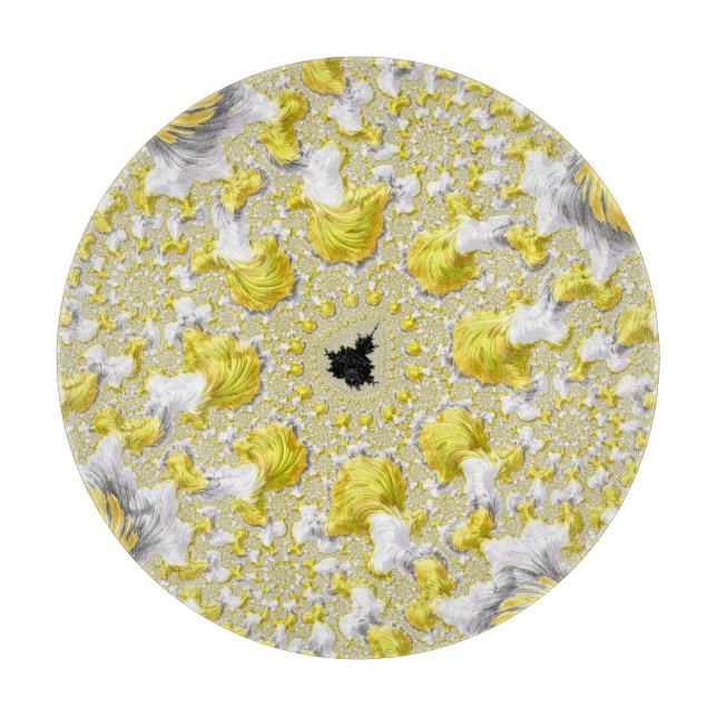 Abstraktes Gold-Fraktal Schneidebrett (Vorderseite)