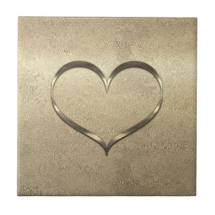 Abstraktes Gold Herzstück Fliese