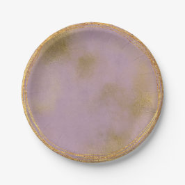 Abstraktes Gold Lilac Lila Glass Party Vip Pappteller