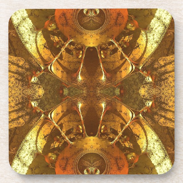 Abstraktes Gold Untersetzer (Vorderseite)