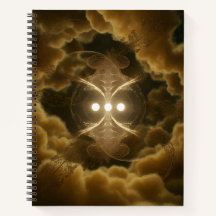 Abstraktes Goldenes Energie Spiral Notizbuch