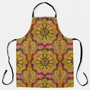 Abstraktes goldenes Mandala Schürze