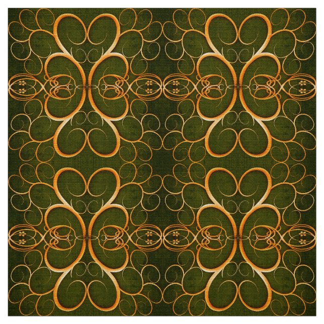 abstraktes goldenes Strudelmuster Stoff (Muster)