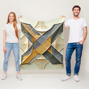 Abstraktes Goldmetalldesign Fleecedecke