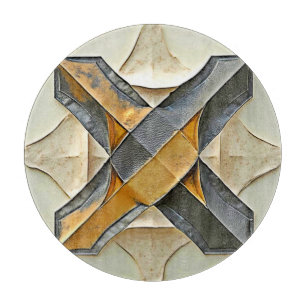 Abstraktes Goldmetalldesign Schneidebrett