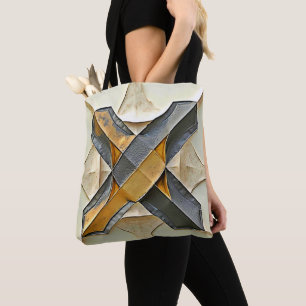Abstraktes Goldmetalldesign Tasche
