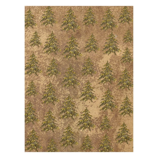 Abstraktes Goldpapier und funkelnd Goldbaum Tischdecke (Vorderseite)