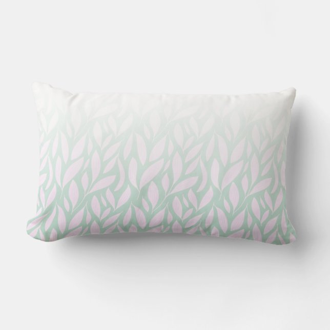 Abstraktes Gradient Hand Gezeichnet Leaf Doodle Mu Lendenkissen (Vorderseite)