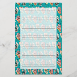 Abstraktes grafisches Kaktussucculent-Muster Briefpapier