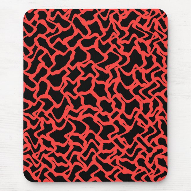 Abstraktes grafisches Muster-helles Rotes und Mousepad (Vorne)