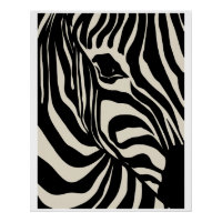 Abstraktes & grafisches Poster Fluid Zebra Streife