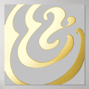 Abstraktes Graues Gold Foliendrucke