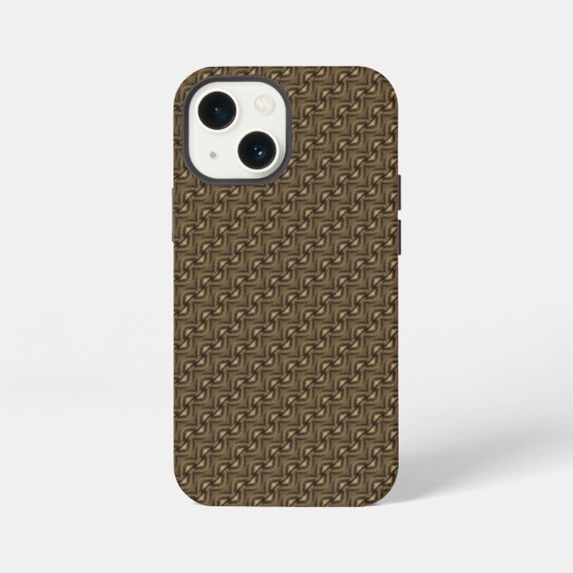 Abstraktes graues Muster iPhone 13 Mini Hülle (Rückseite)