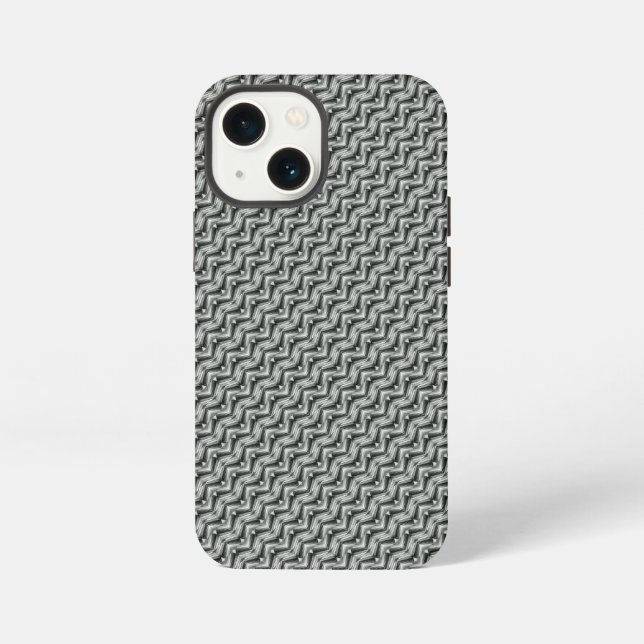 Abstraktes graues Muster iPhone 13 Mini Hülle (Rückseite)