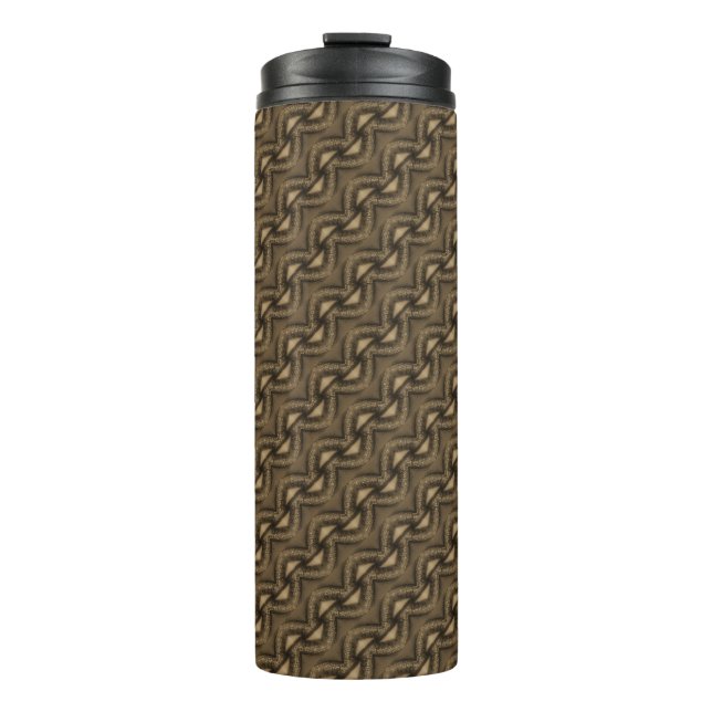 Abstraktes graues Muster Thermosbecher (Vorderseite)