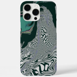 Abstraktes Green Marble Swirl Art iPhone Case