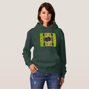 Abstraktes Green und Pastell Design mit Circles Ho Hoodie