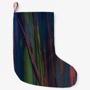 Abstraktes, grün-blau-braunes Bild Kleiner Weihnachtsstrumpf