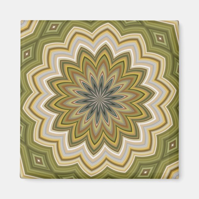 Abstraktes Grün Magnet (Vorne)