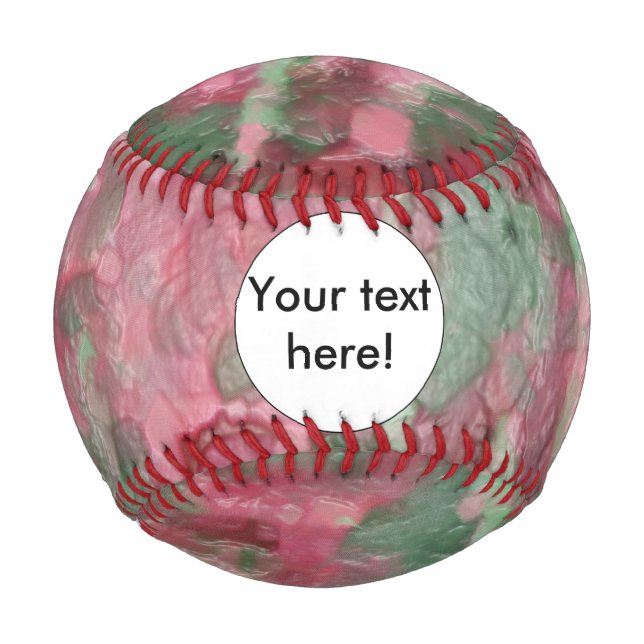Abstraktes, grün rotes platisches Design Baseball (Vorderseite)