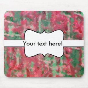 Abstraktes, grün rotes platisches Design Mousepad