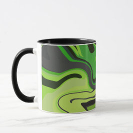Abstraktes grünes Ablaufmuster Tasse
