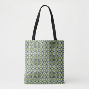 Abstraktes grünes Blumenmuster Tasche