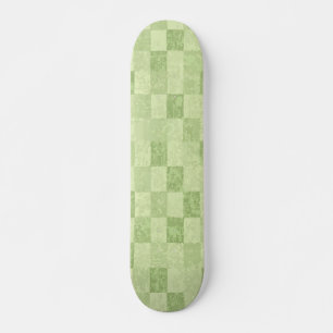 Abstraktes grünes Vintage-Fliesenmuster-Design Skateboard