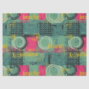Abstraktes Grunge-Muster mit geometrischen Formen Seidenpapier