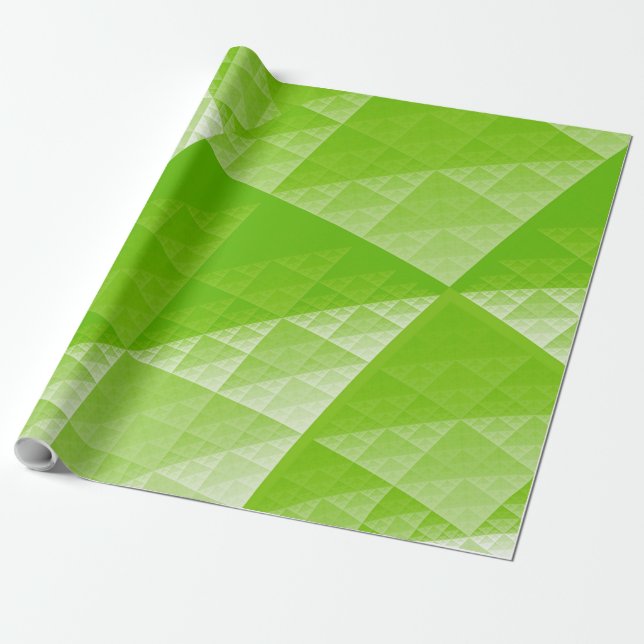 Abstraktes Grünmuster Geschenkpapier (Ungerollt)