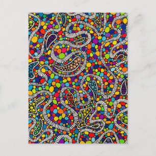 Abstraktes Gumball-Fabrik-Kunst-Design-Postkarte Postkarte