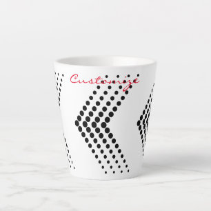 Abstraktes Halbton-Zigzag-Kreismuster Milchtasse