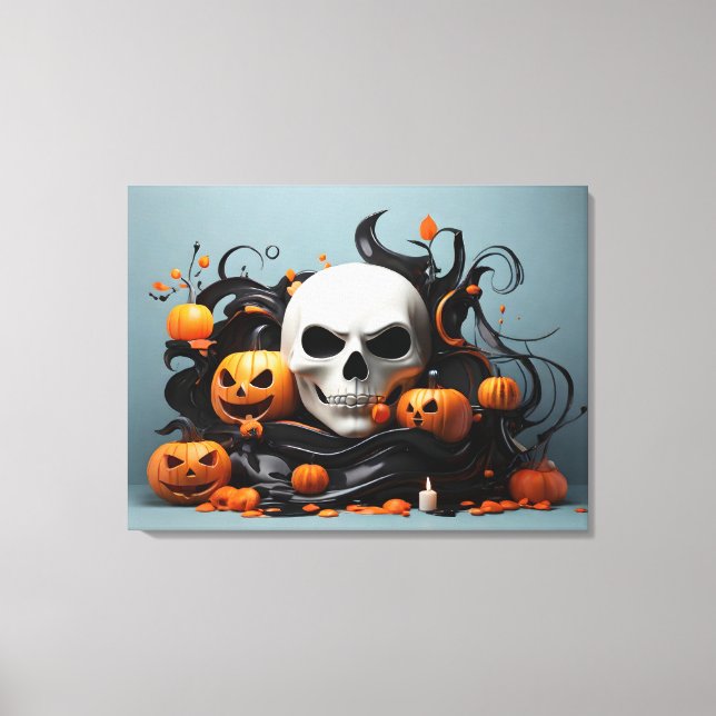 Abstraktes Halloween-Design Leinwanddruck (Vorderseite)