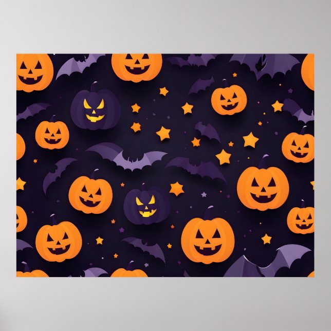 Abstraktes Halloween-Design Poster (Vorne)