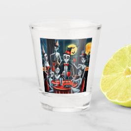 Abstraktes Halloween-Party Schnapsglas