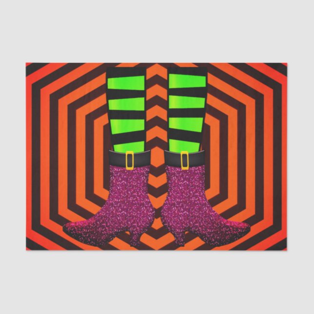 Abstraktes Halloween-Tissue Seidenpapier (Vorderseite)