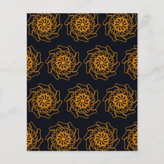 Abstraktes handgezeichnet Muster Scrapbook Paper (Vorderseite)