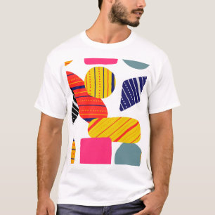 Abstraktes handgezeichnetes, stilvolles Muster. T-Shirt